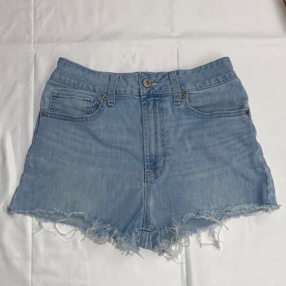 Women's / Juniors Rewash Light Blue Stretch Cutoff Jean Shorts Size 5 / 27 - Picture 7 of 7